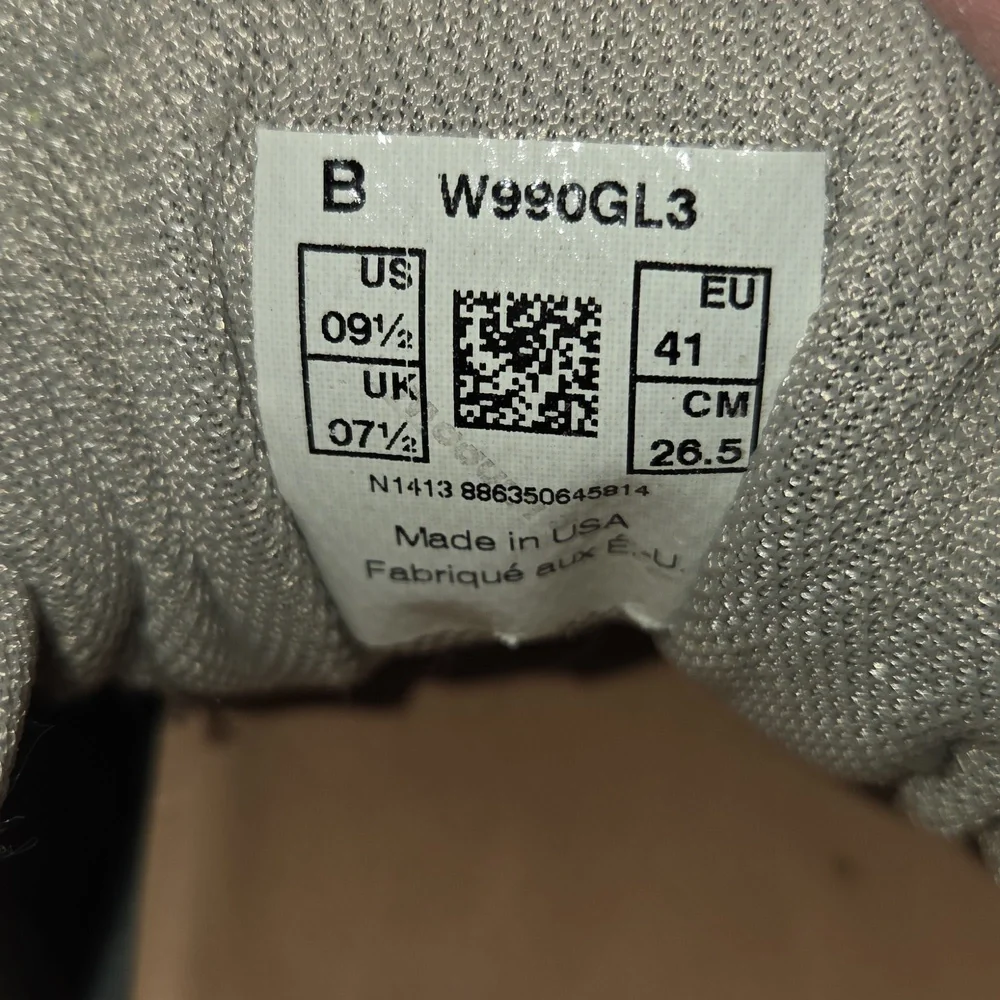 New Balance 990 Womens Gray and White Athletic Shoes Size 9.5 - Picture 10 of 11